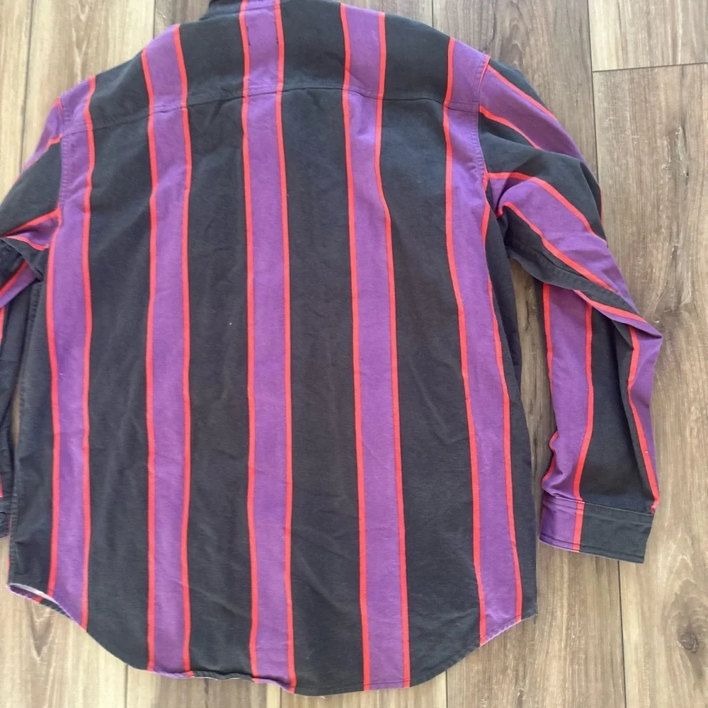Levi’s men’s skateboarding Striped Button-Up long sleeve woven Shirt size medium